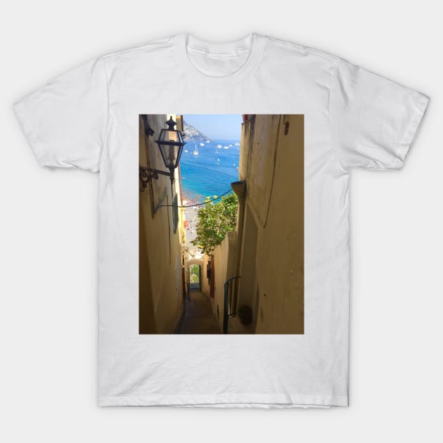 Positano Beach T-Shirt by ephotocard